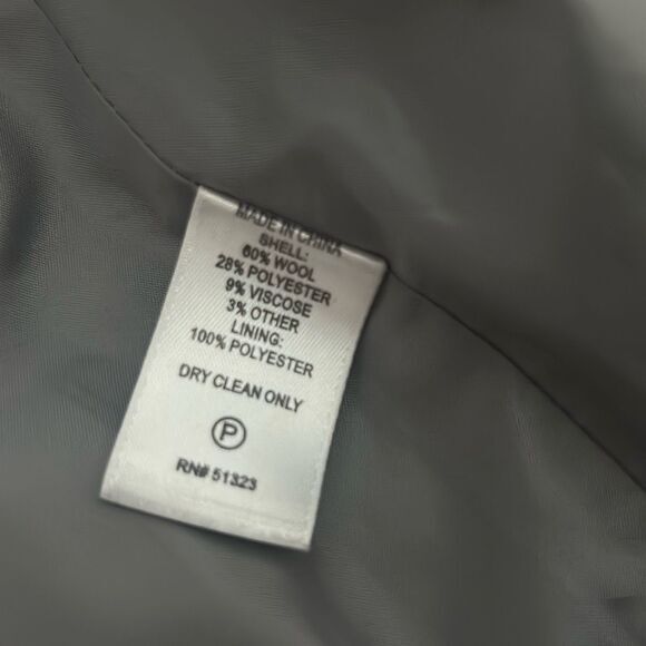 1. State woman's gray wool blend jacket long dress coat woman's‎ small - Picture 6 of 8